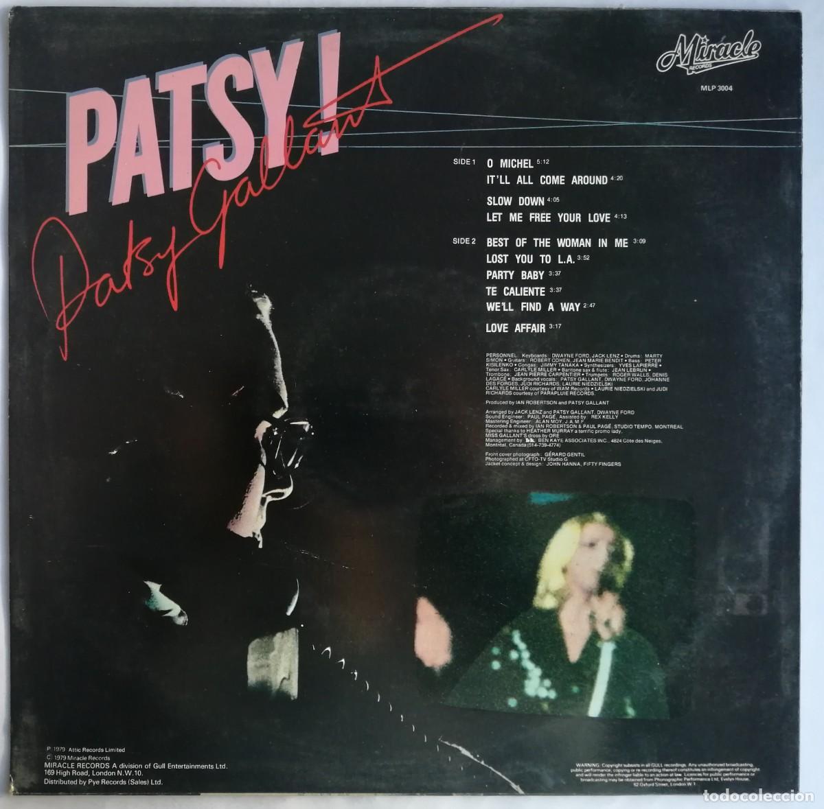 Discos de vinilo: Patsy Gallant, Patsy, Miracle Records MLP 3004, UK - Foto 2