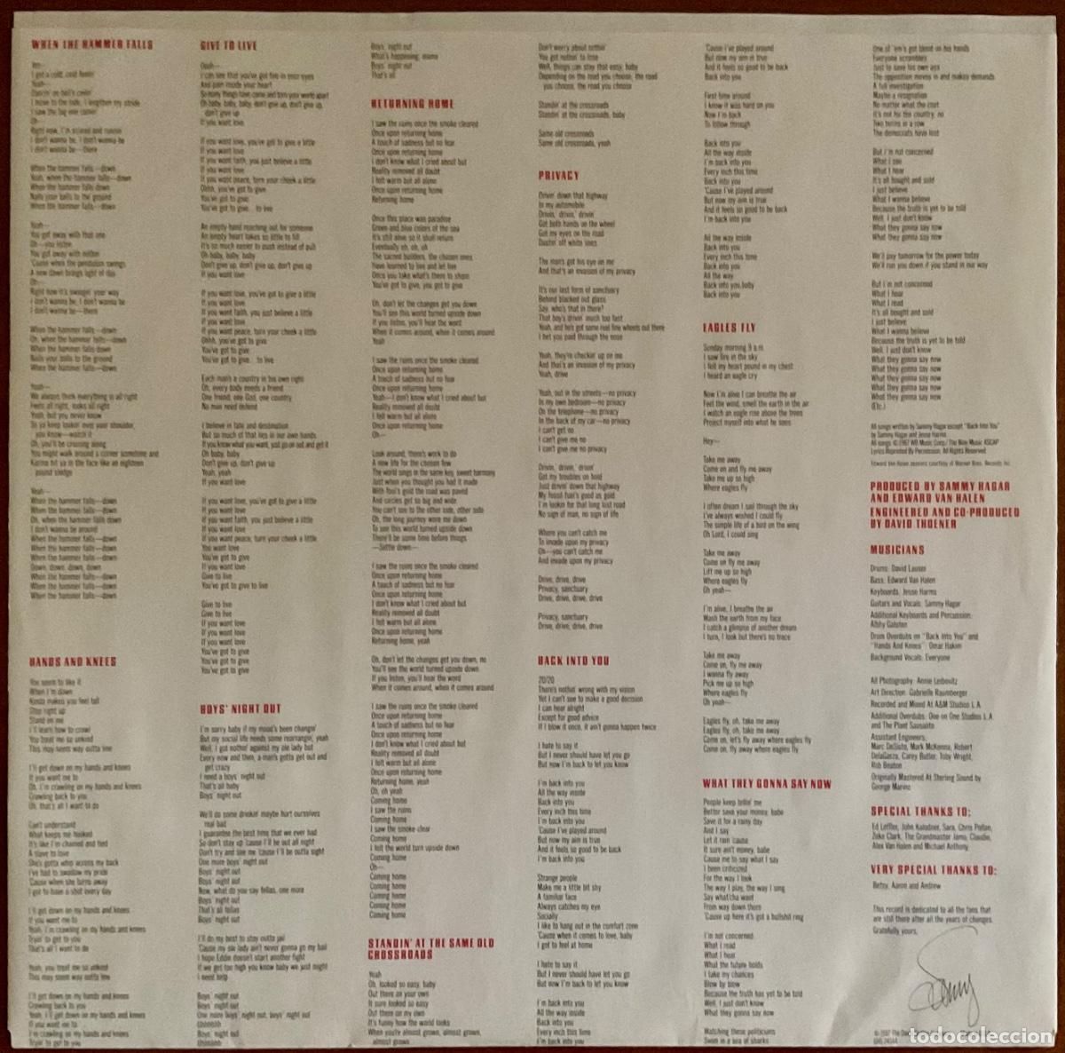 Discos de vinilo: SAMMY HAGAR - SAMMY HAGAR - Foto 3