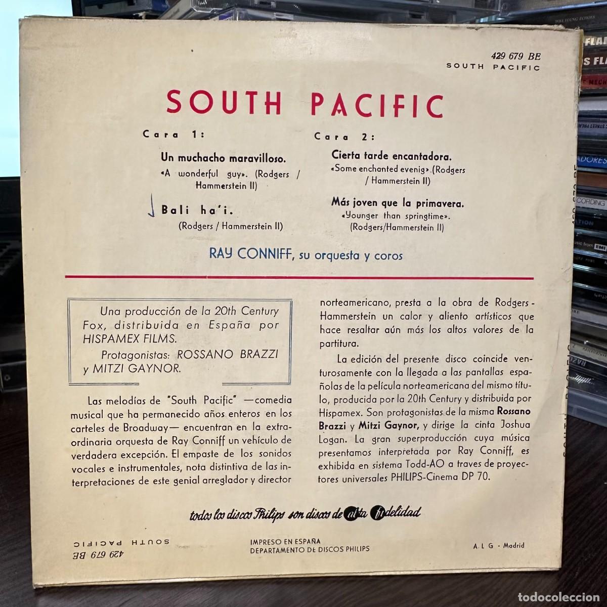 Discos de vinilo: Ray Conniff su Orquesta y Coros - South Pacific (7&rdquo;, EP) - Foto 2