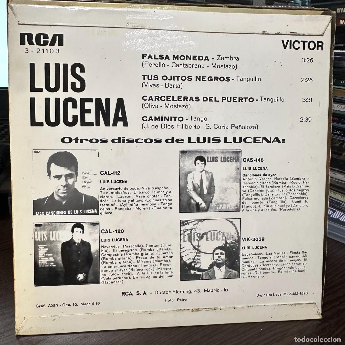 Discos de vinilo: Luis Lucena - Falsa Moneda (7&rdquo;, EP) - Foto 2