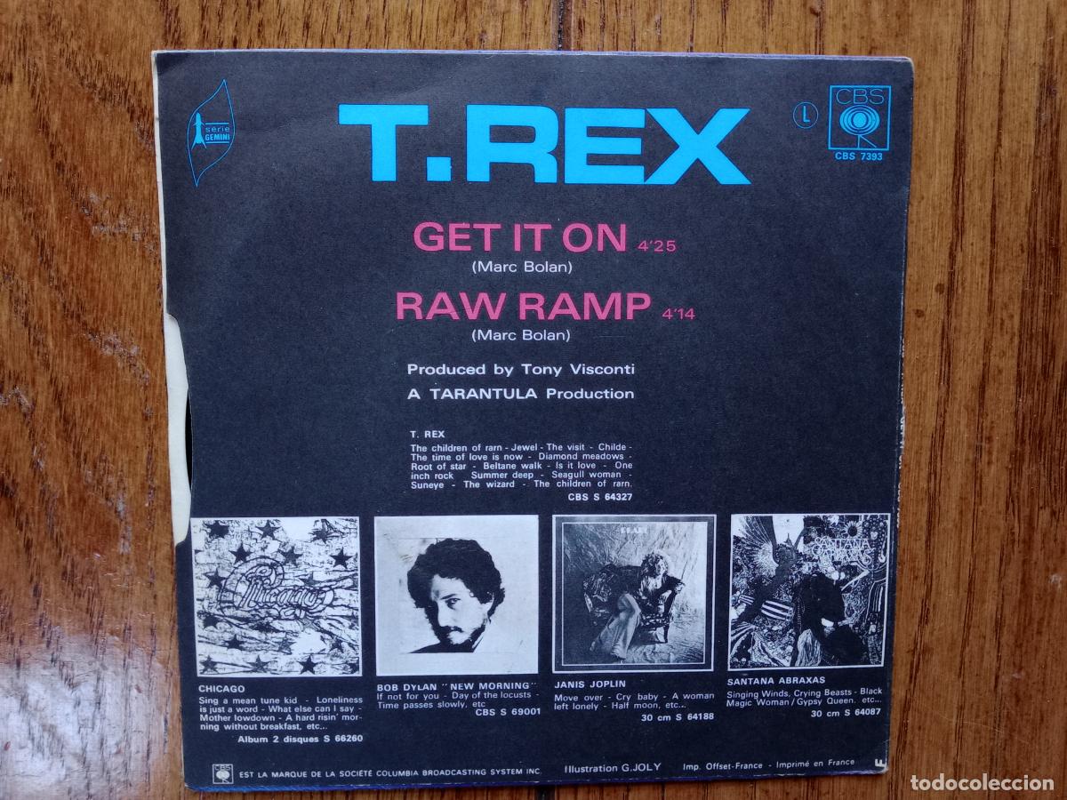 Discos de vinilo: T. Rex - get It on + raw ramp - Foto 2