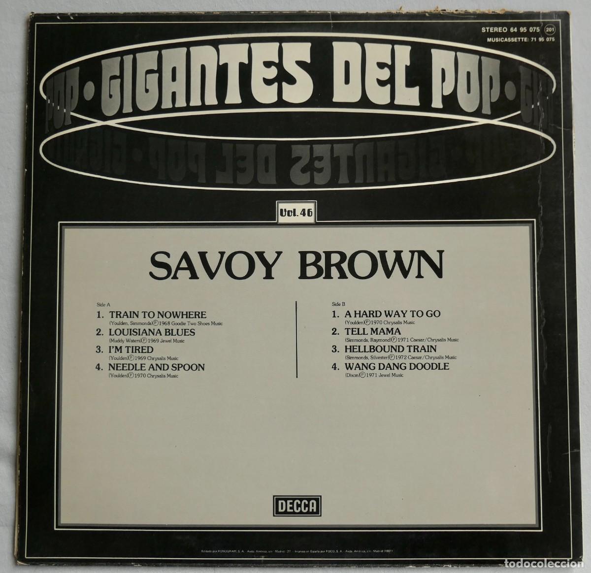 Discos de vinilo: SAVOY BROWN - GIGANTES DEL POP 1972 - Foto 2