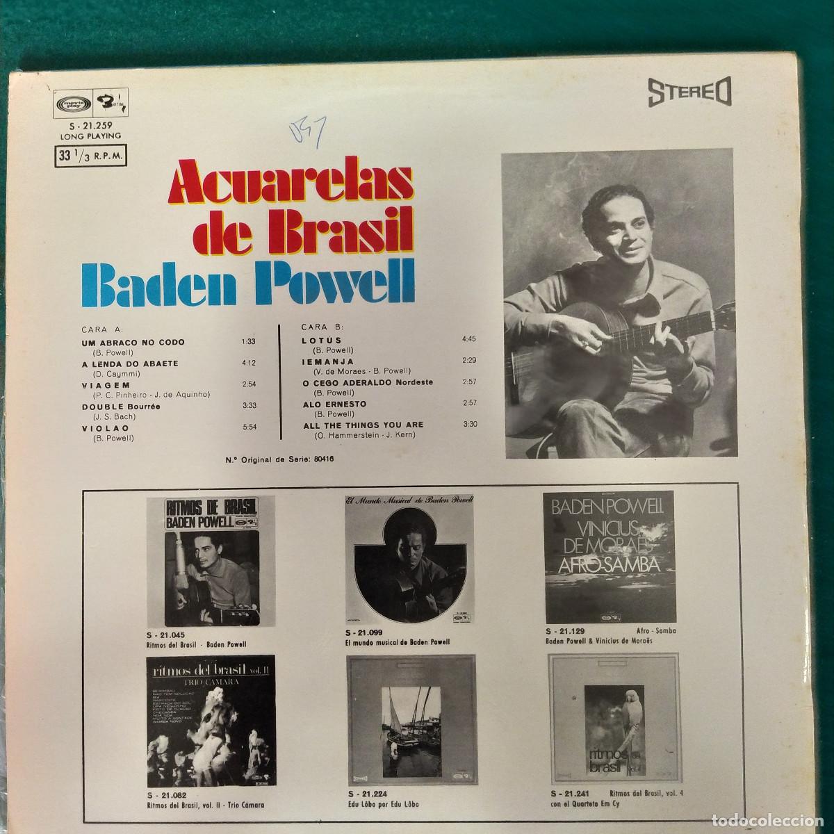 Discos de vinilo: Baden Powell &ndash; Acuarelas De Brasil - Foto 2