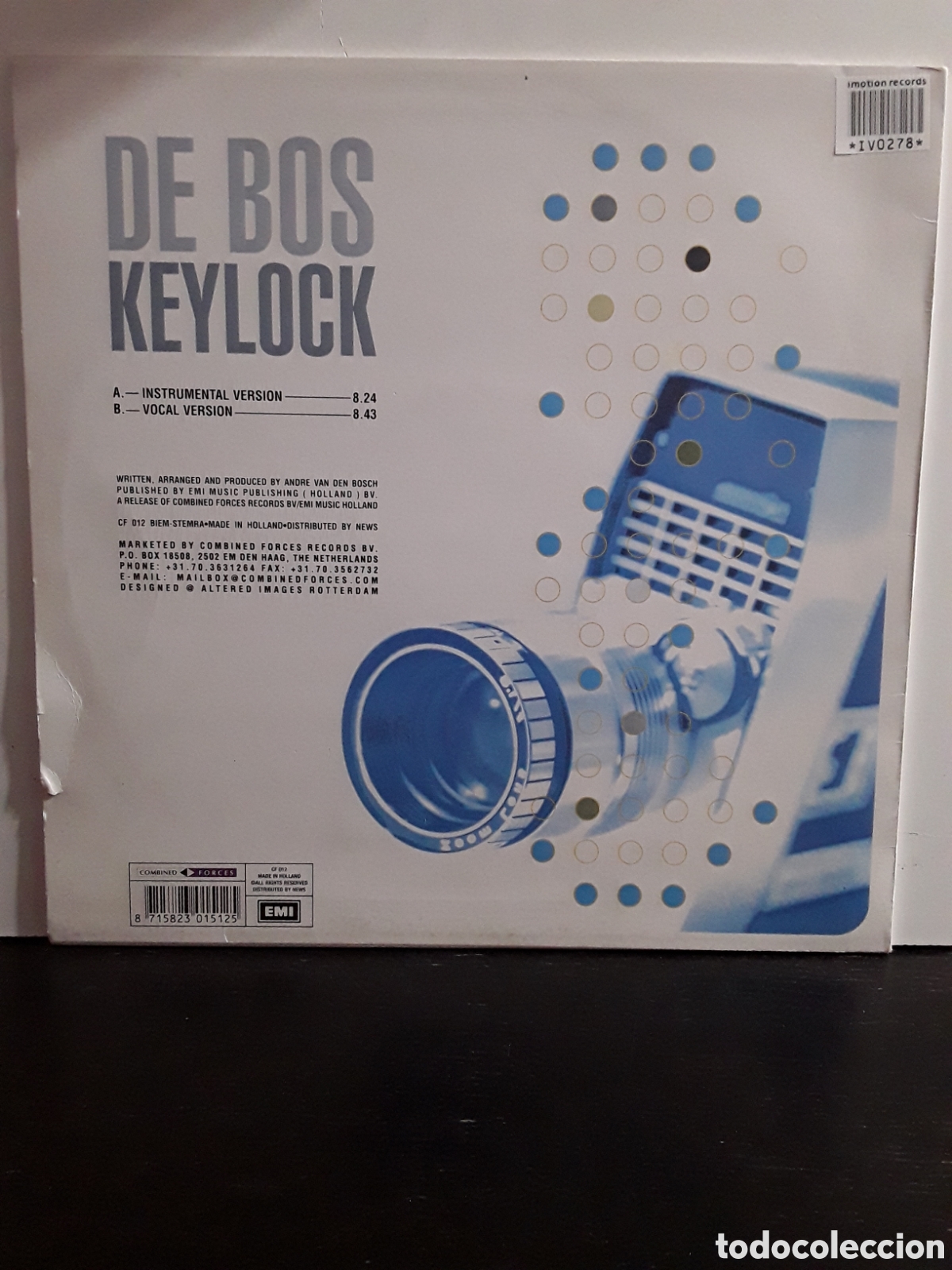 Discos de vinilo: De Bos &lrm;&ndash; Keylock TRANCE - Foto 2