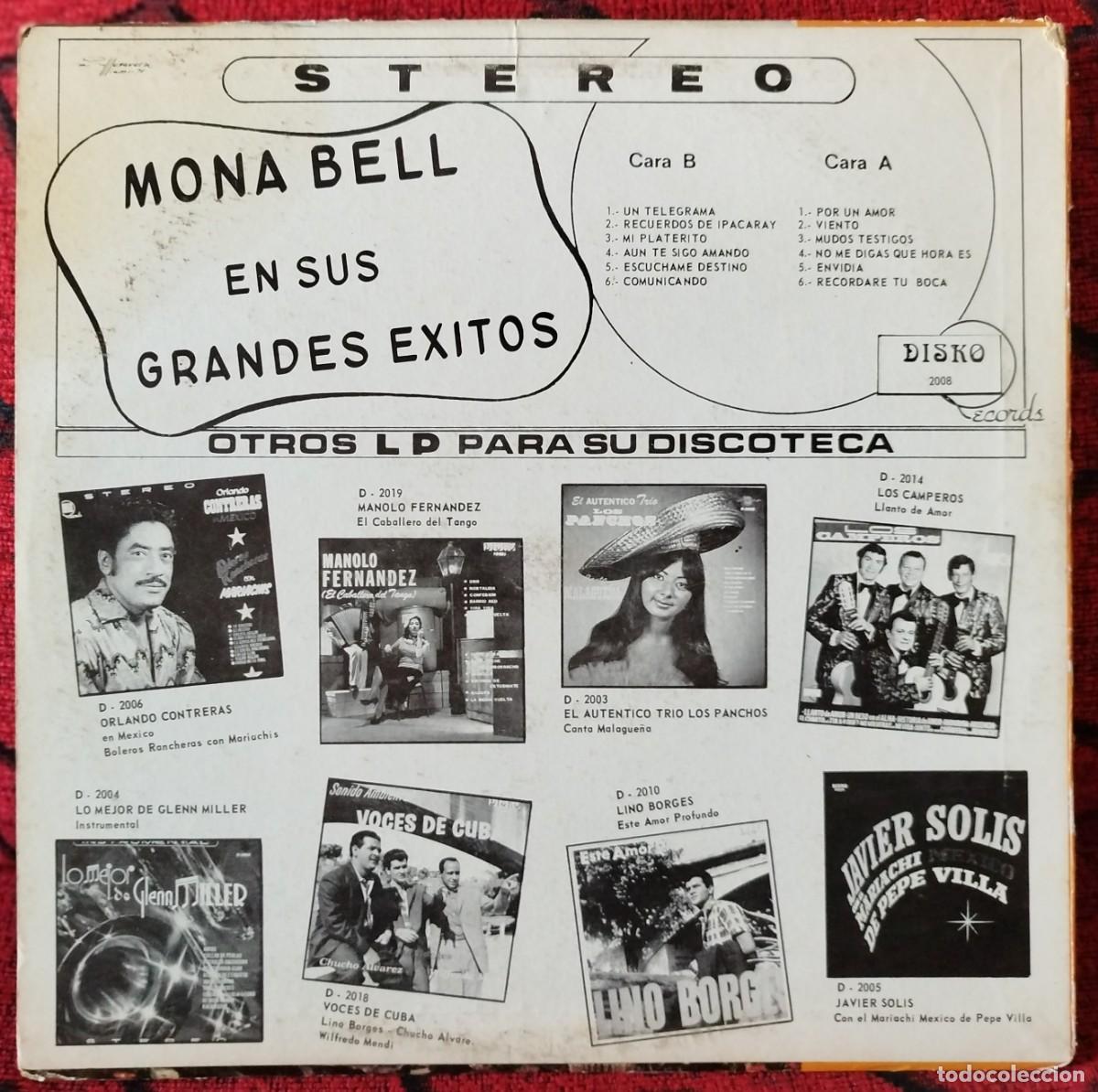 Discos de vinilo: MONNA BELL ** Y Sus Grandes Exitos ** LP VINILO - Foto 2