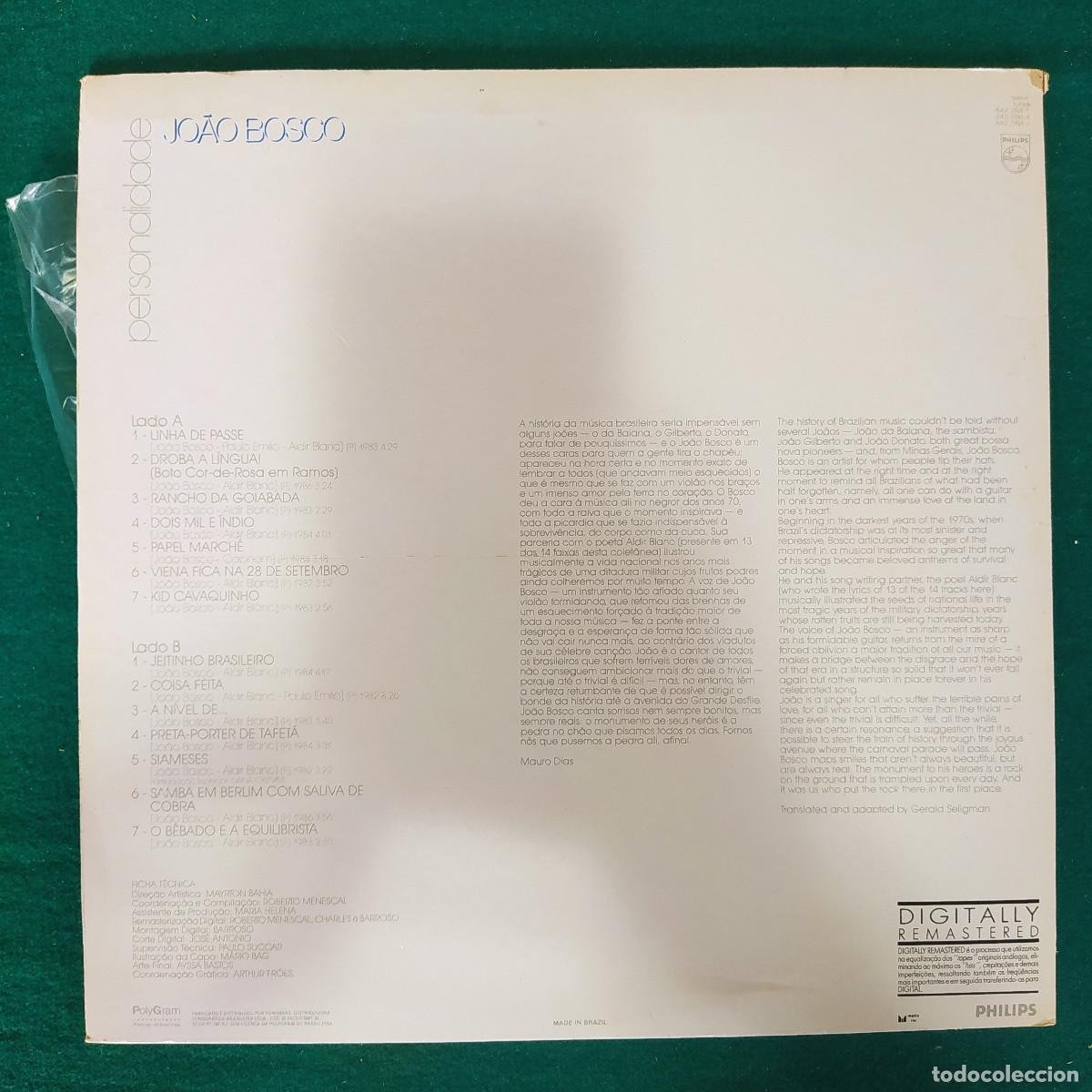 Discos de vinilo: Jo&atilde;o Bosco &ndash; Personalidade - Foto 2