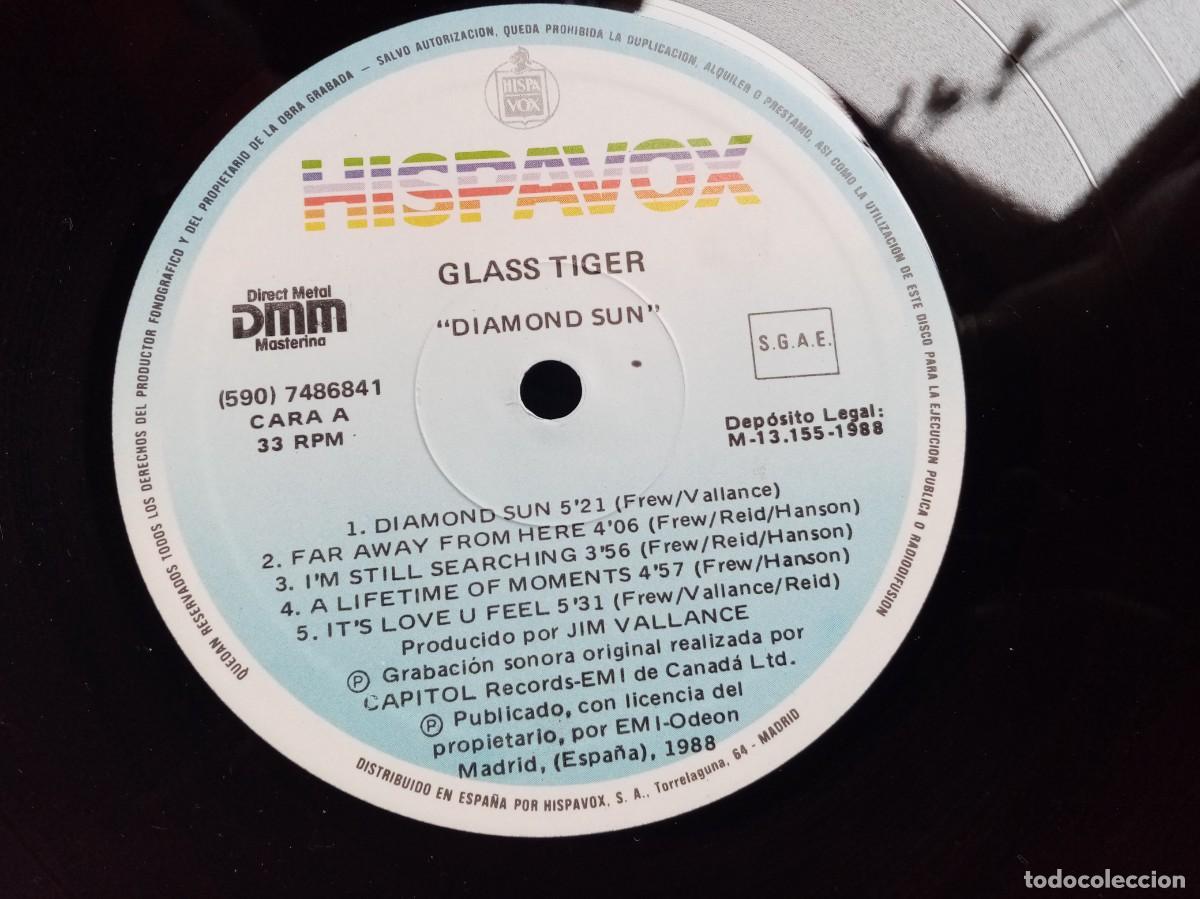 Discos de vinilo: DISCO DE VINILO - GLASS TIGER - DIAMOND SUN - Foto 4
