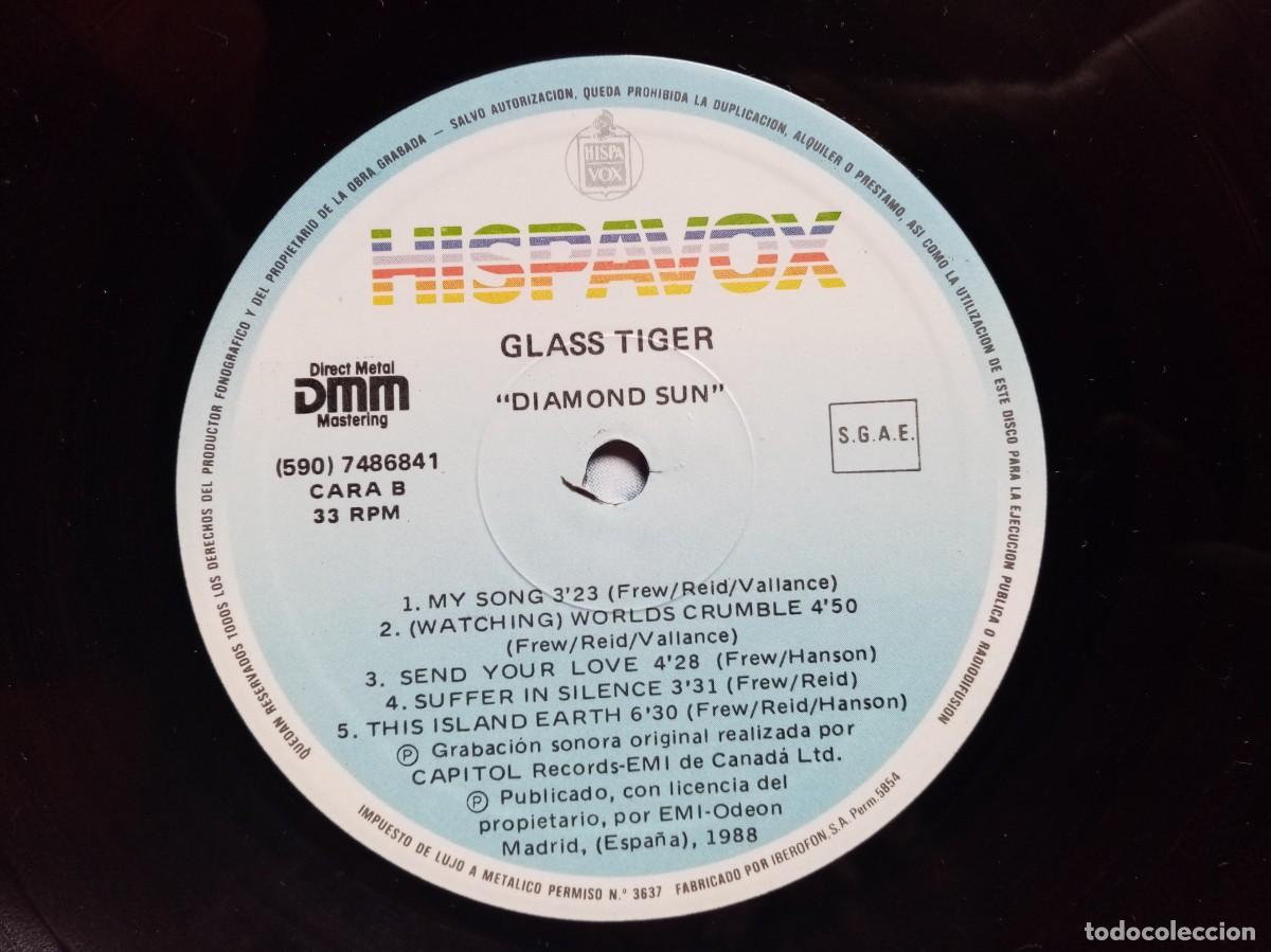 Discos de vinilo: DISCO DE VINILO - GLASS TIGER - DIAMOND SUN - Foto 5