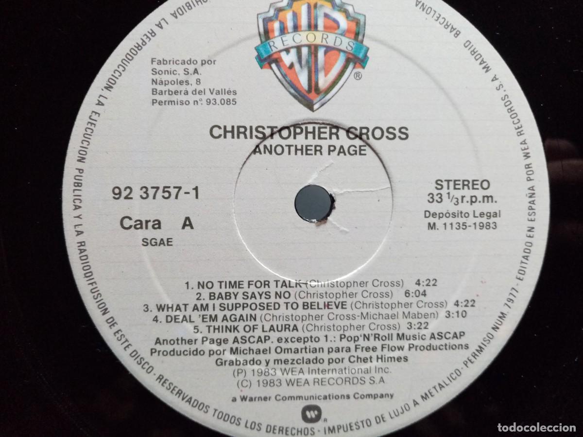 Discos de vinilo: DISCO DE VINILO - CHRISTOPHER CROSS - ANOTHER PAGE - Foto 5
