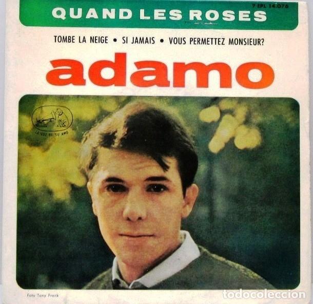 Discos de vinilo: ADAMO - QUAND LES ROSES - SINGLE - Foto 1