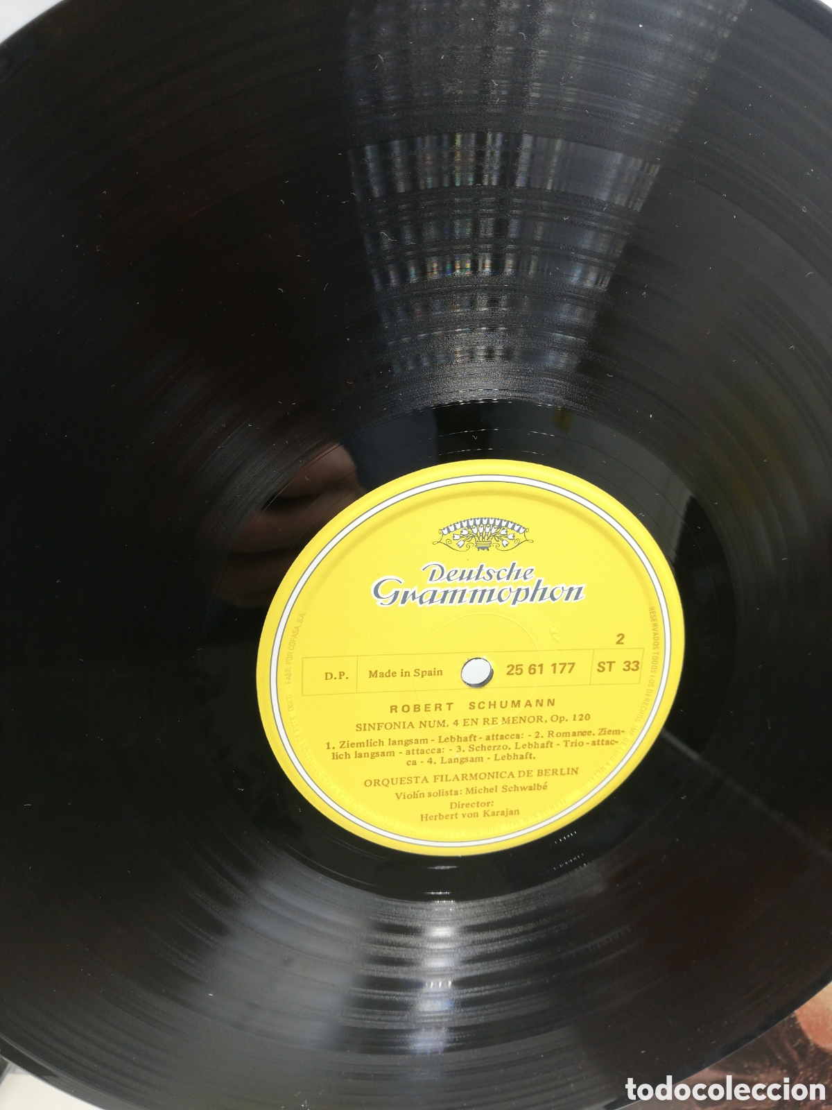 Discos de vinilo: Robert Schumann 4 Sinfon&iacute;as. Herbert Von Karajan. - Foto 2