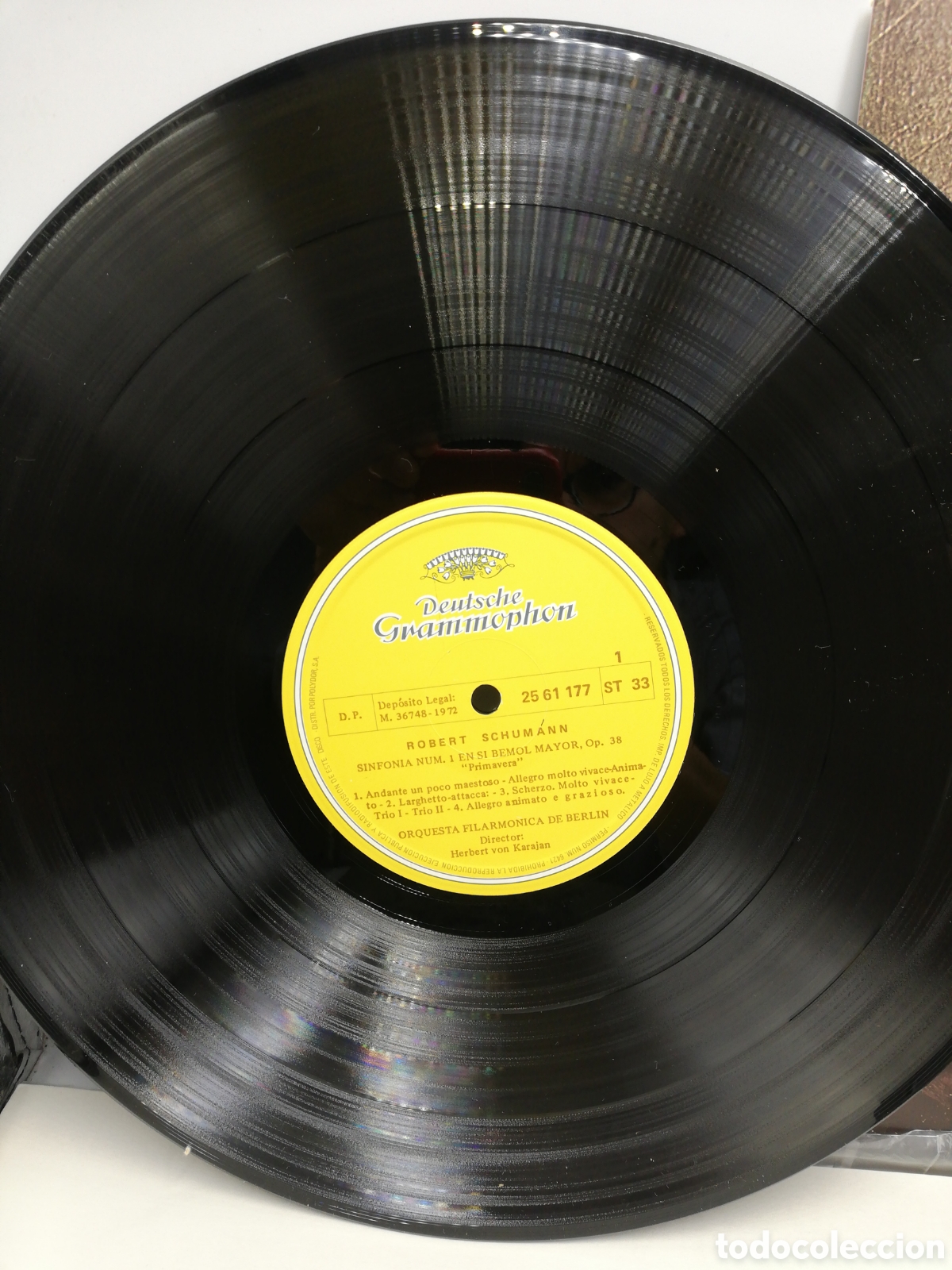 Discos de vinilo: Robert Schumann 4 Sinfon&iacute;as. Herbert Von Karajan. - Foto 3