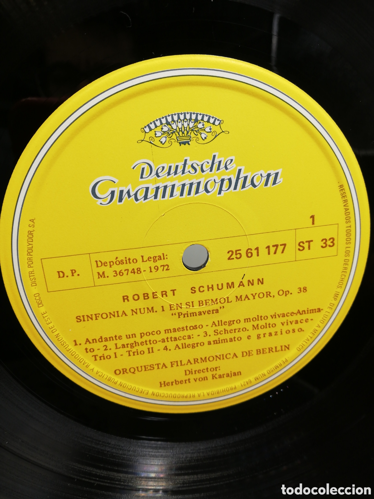 Discos de vinilo: Robert Schumann 4 Sinfon&iacute;as. Herbert Von Karajan. - Foto 4