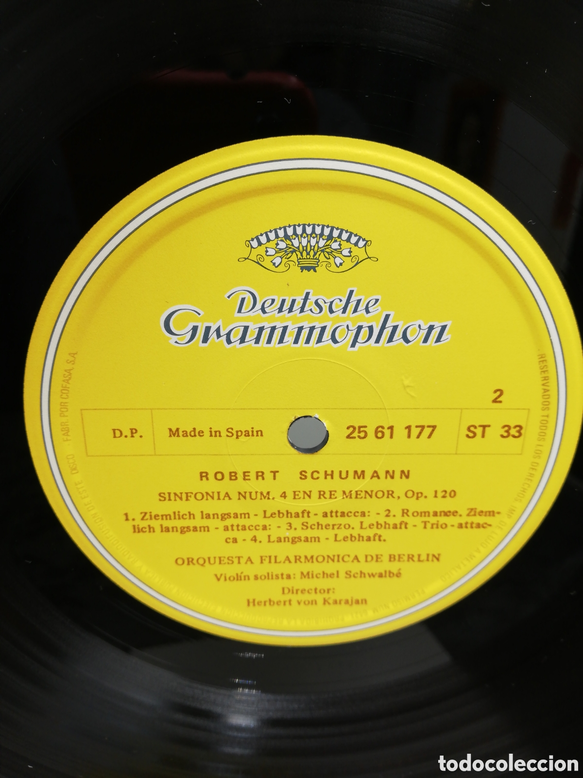 Discos de vinilo: Robert Schumann 4 Sinfon&iacute;as. Herbert Von Karajan. - Foto 5