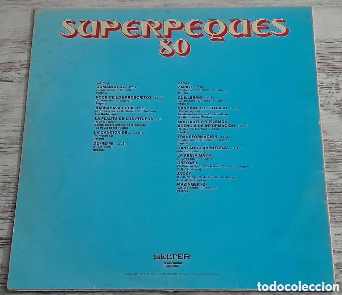 Discos de vinilo: SUPERPEQUES 80 - BELTER 1980 - Foto 2