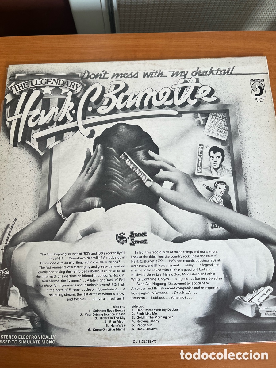 Discos de vinilo: Hank C Brunette - Dont mess with my Ducktail - Foto 2