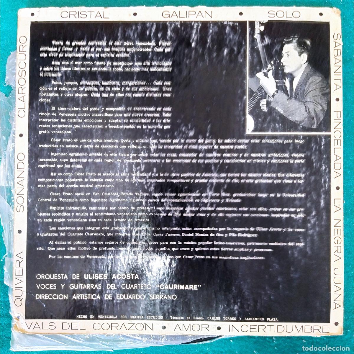 Discos de vinilo: Cesar Prato &ndash; M&uacute;sica Venezolana - Foto 2