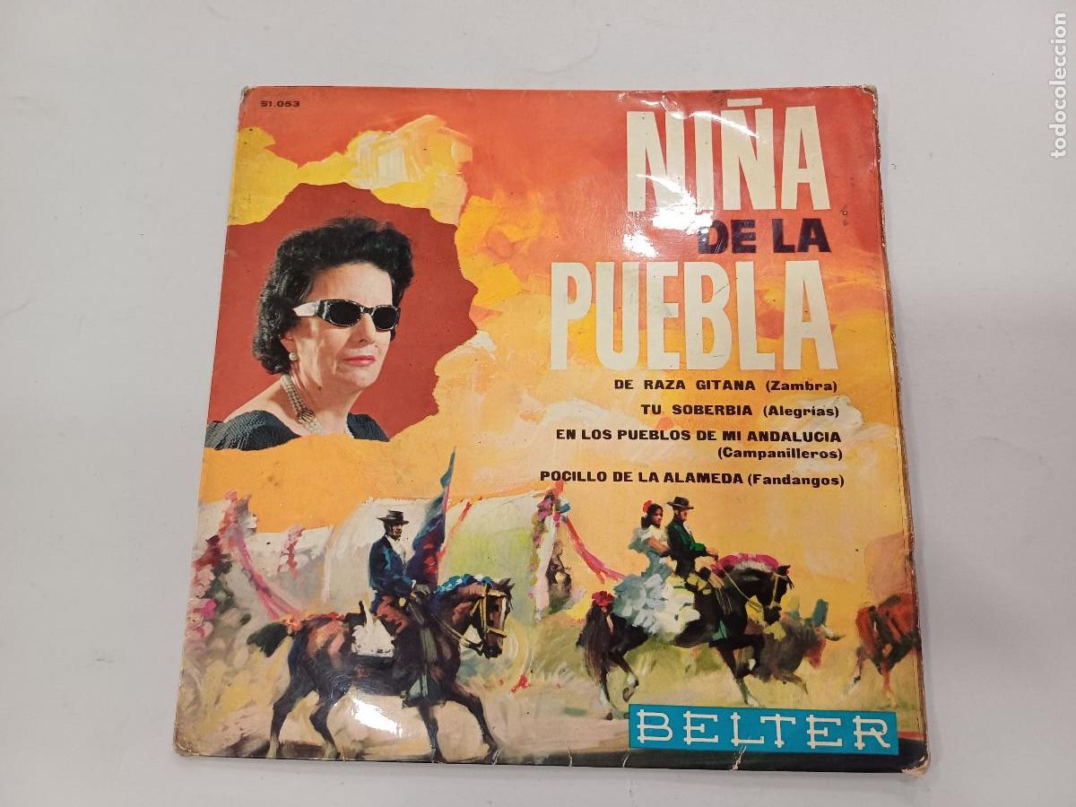 Discos de vinilo: NI&Ntilde;A DE LA PUEBLA/DE RAZA GITANA/SINGLE. - Foto 1