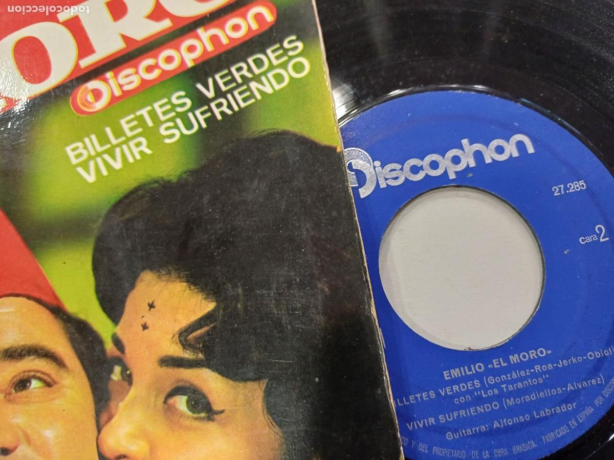 Discos de vinilo: EMILIO EL MORO/CELOS DE ESPUMA/SINGLE. - Foto 2