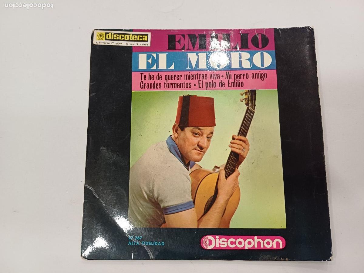 Discos de vinilo: EMILIO EL MORO/TE HE DE QUERER MIENTRAS VIVA/SINGLE. - Foto 1