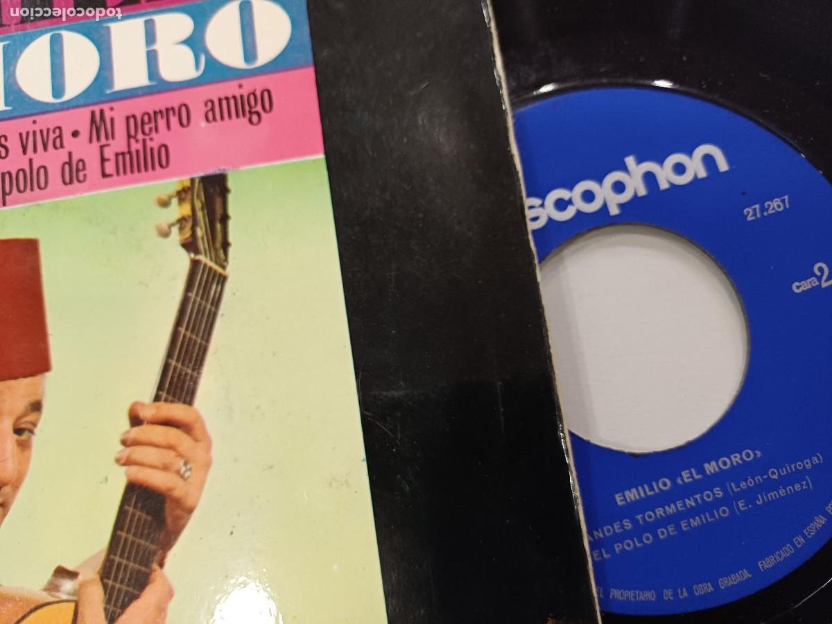 Discos de vinilo: EMILIO EL MORO/TE HE DE QUERER MIENTRAS VIVA/SINGLE. - Foto 2