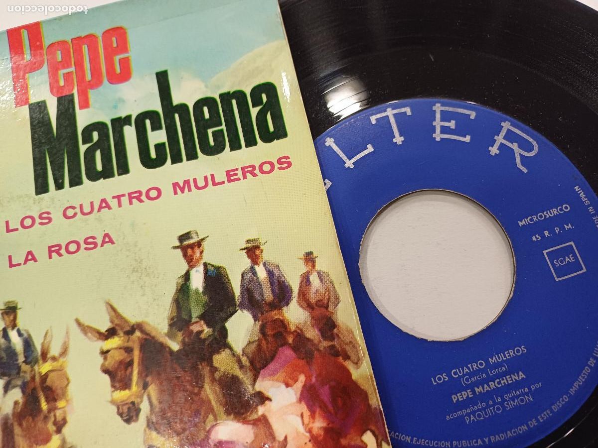 Discos de vinilo: PEPE MARCHENA/LOS CUATRO MULEROS/SINGLE. - Foto 2