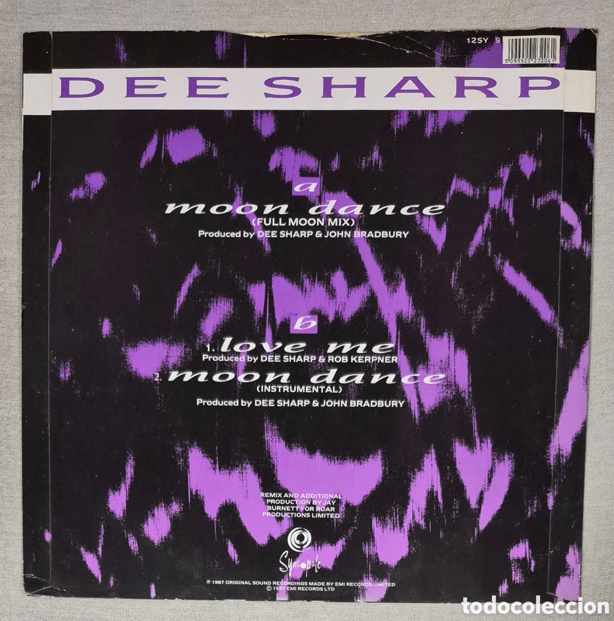 Discos de vinilo: MAXI - DEE SHARP - MOON DANCE - 1987 INGLATERRA - Foto 2