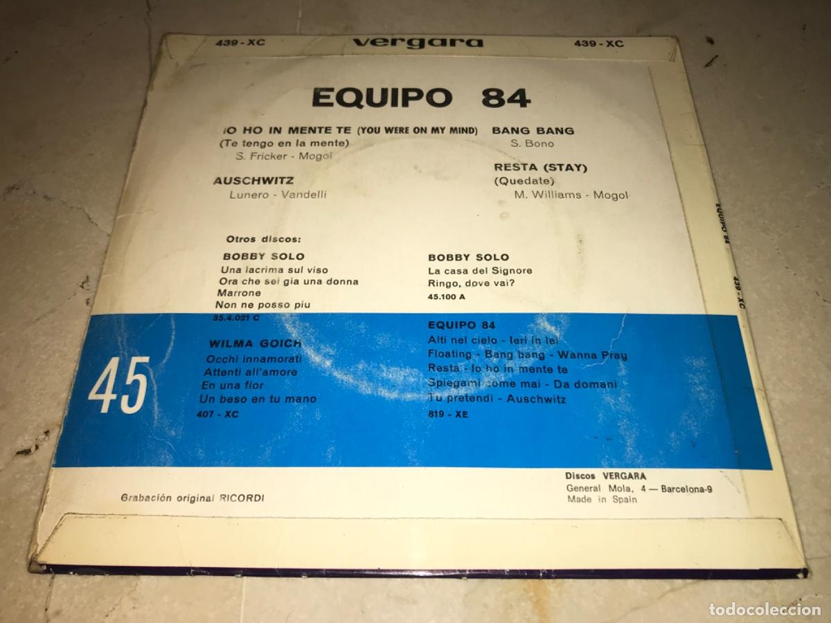 Discos de vinilo: EQUIPO 84-TE TENGO EN LA MENTE + 3-ORIGINAL 1966 - Foto 2