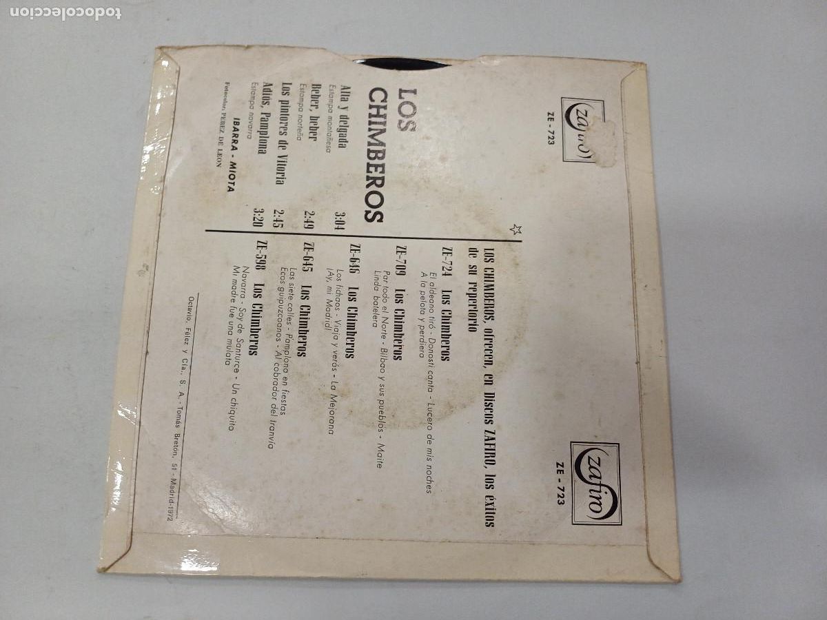 Discos de vinilo: LOS CHIMBEROS/ALTA Y DELGADA/SINGLE. - Foto 3