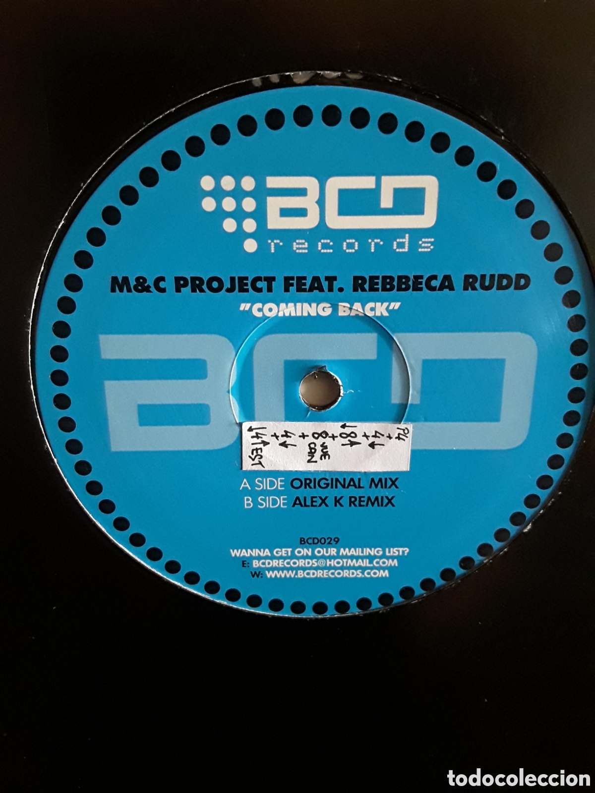 Discos de vinilo: M&C Project Feat. Rebbeca Rudd &lrm;&ndash; Coming Back - Foto 1