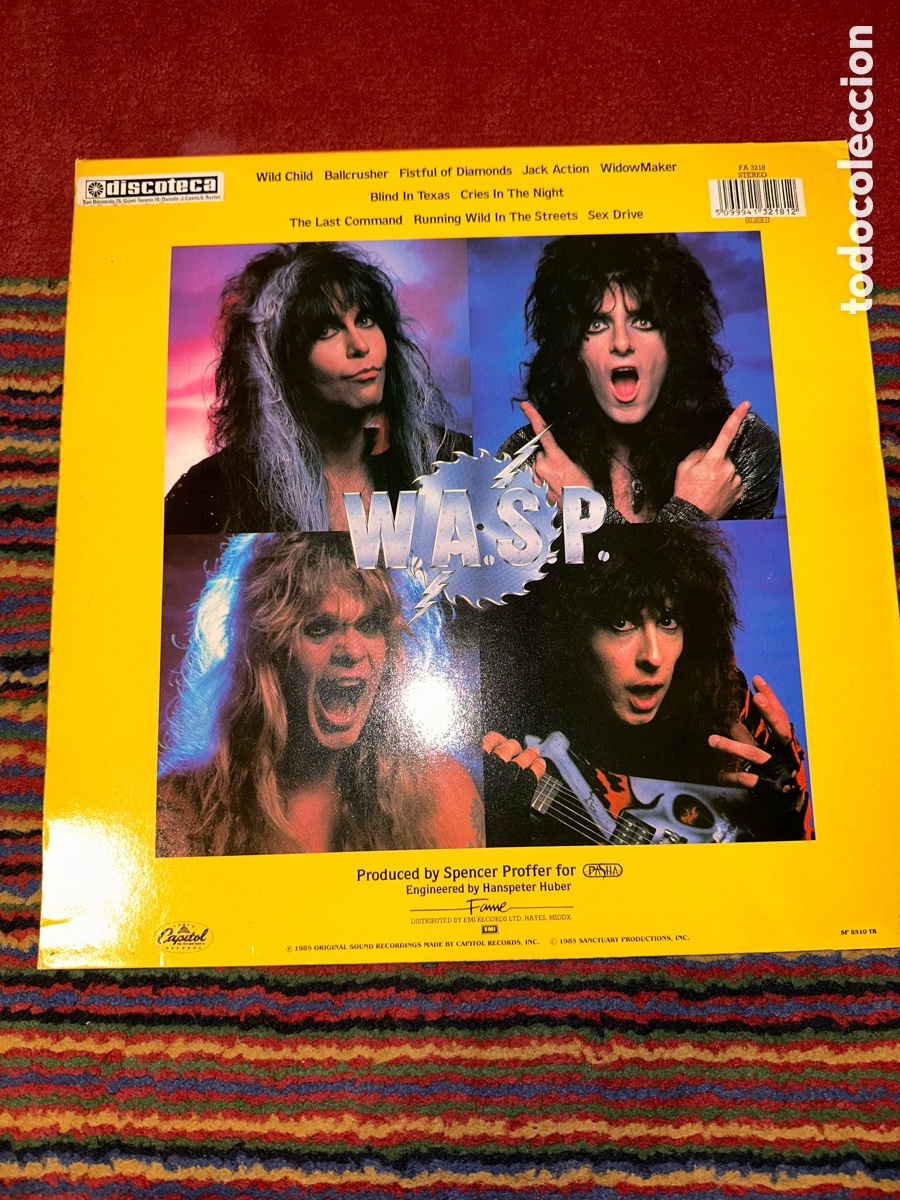 Discos de vinilo: WASP W.A.S.P - The last command LP - Foto 2