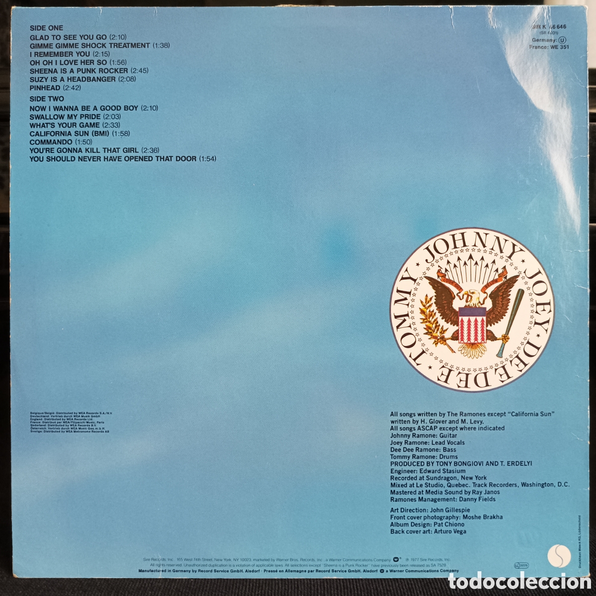 Discos de vinilo: Ramones - Leave Home 198? Europa - Foto 2