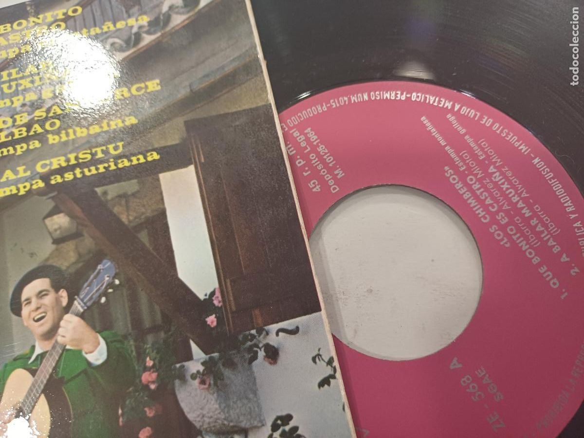 Discos de vinilo: LOS CHIMBEROS/QUE BONITO ES CASTRO/SINGLE. - Foto 2