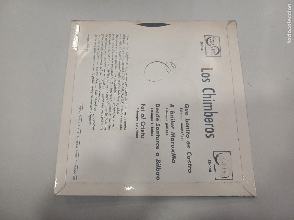 Discos de vinilo: LOS CHIMBEROS/QUE BONITO ES CASTRO/SINGLE. - Foto 3