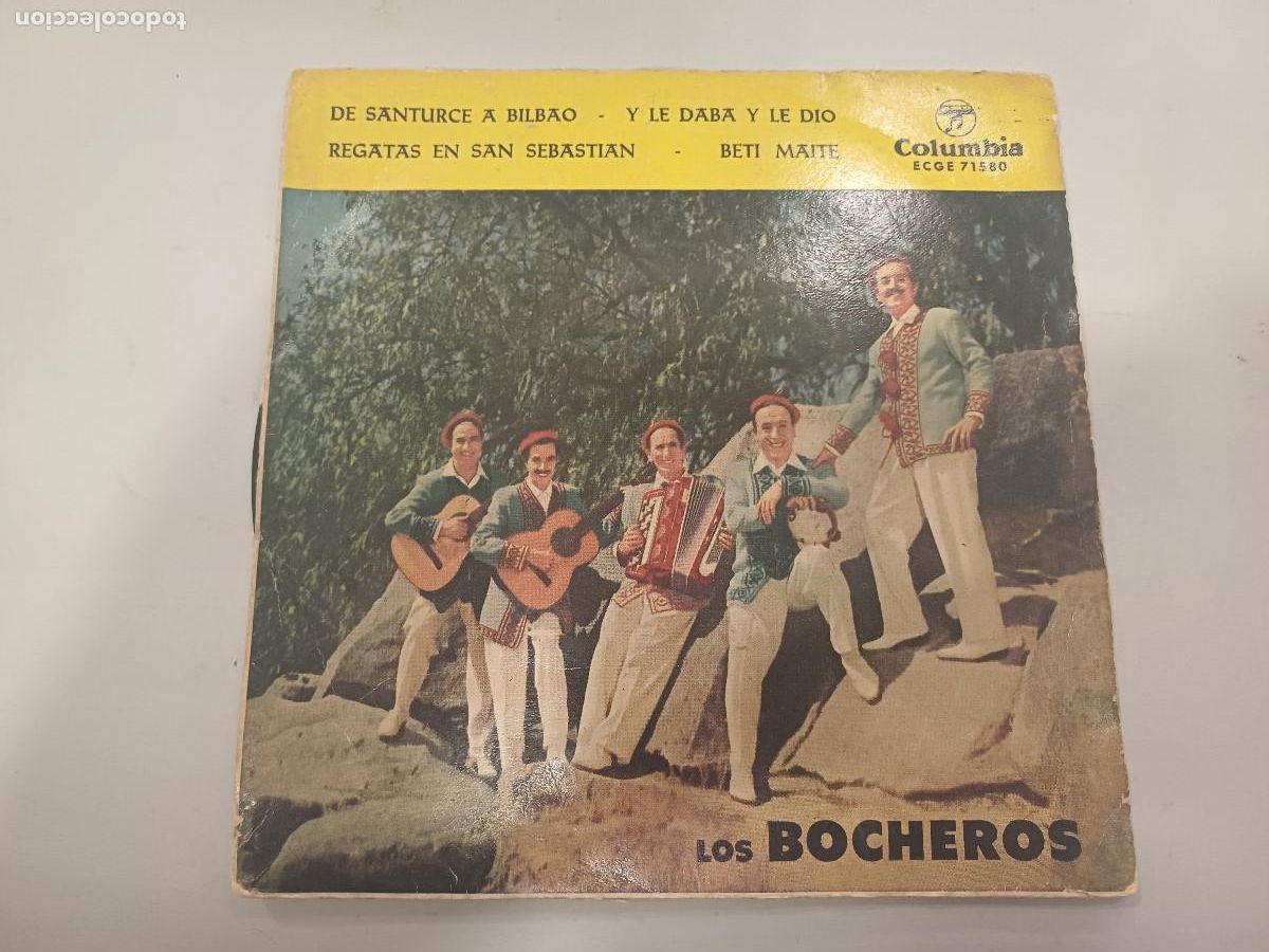 Discos de vinilo: LOS BOCHEROS/DE SANTURCE A BILBAO/SINGLE. - Foto 1