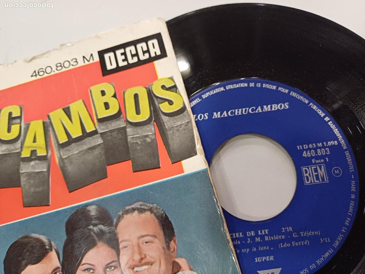 Discos de vinilo: LOS MACHUCAMBOS/CIEL DE LIT/SINGLE. - Foto 2