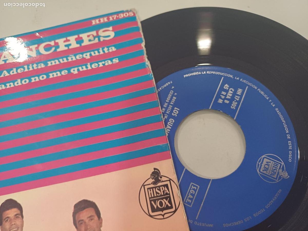 Discos de vinilo: LOS GUANCHES/PERDONA Y VUELVE/SINGLE. - Foto 2