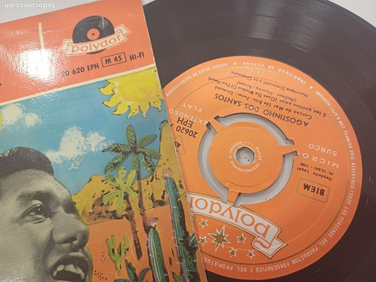 Discos de vinilo: AGOSTINHO DOS SANTOS/CANCAO DO MAR/SINGLE. - Foto 2
