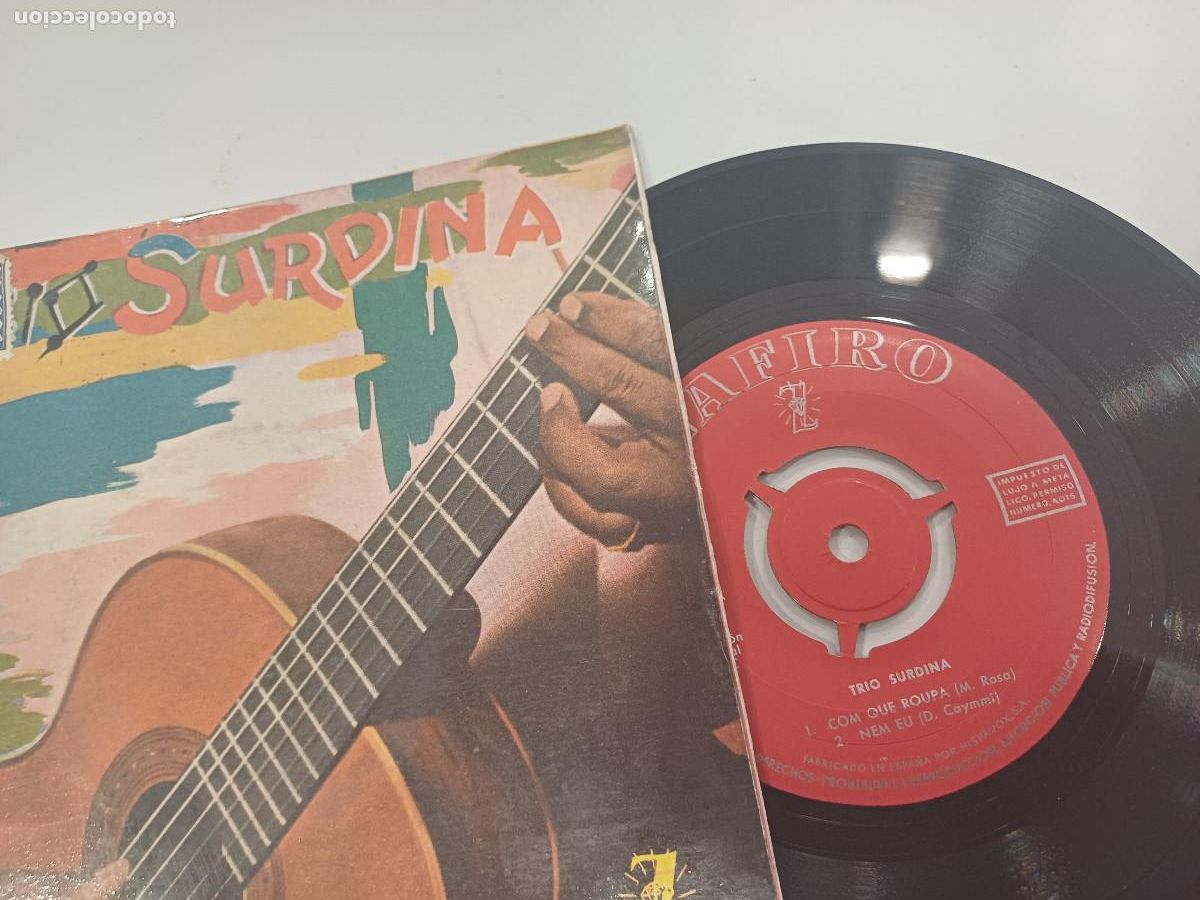 Discos de vinilo: TRIO SURDINA/O QUE E QUE A BAIANA TEM/SINGLE. - Foto 2