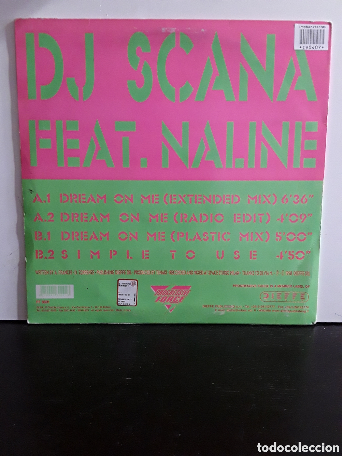 Discos de vinilo: DJ Scana Feat. Naline &lrm;&ndash; Dream On Me - Foto 2