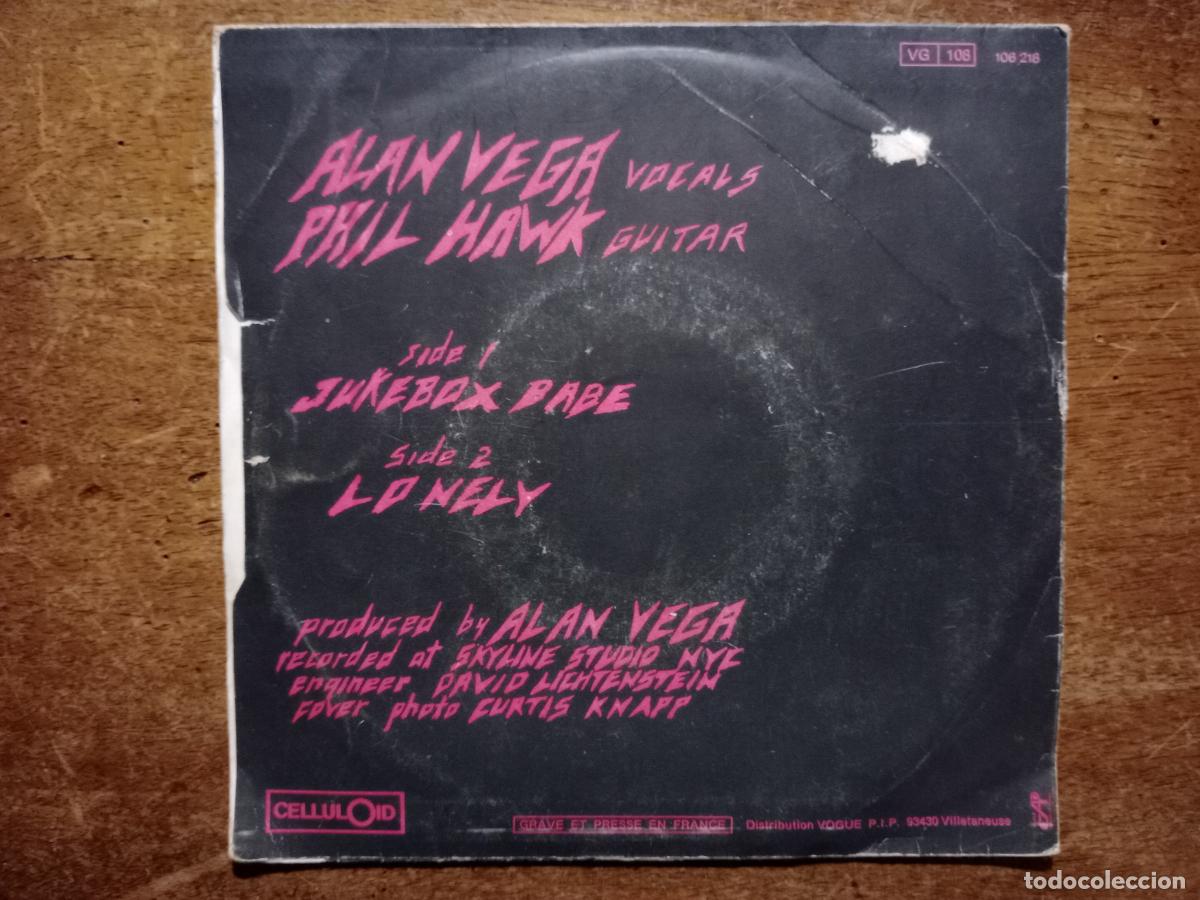 Discos de vinilo: Alan Vega (Suicide) - jukebox babe + lonely - Foto 2