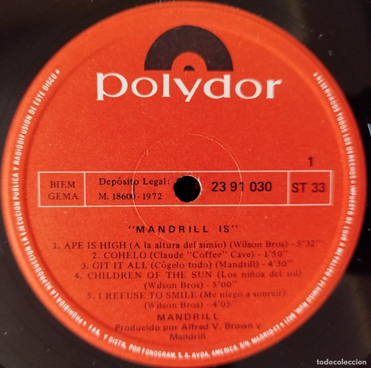 Discos de vinilo: MANDRILL ** Mandrill Is ** VINILO LP ORIGINAL 1972 - Foto 3