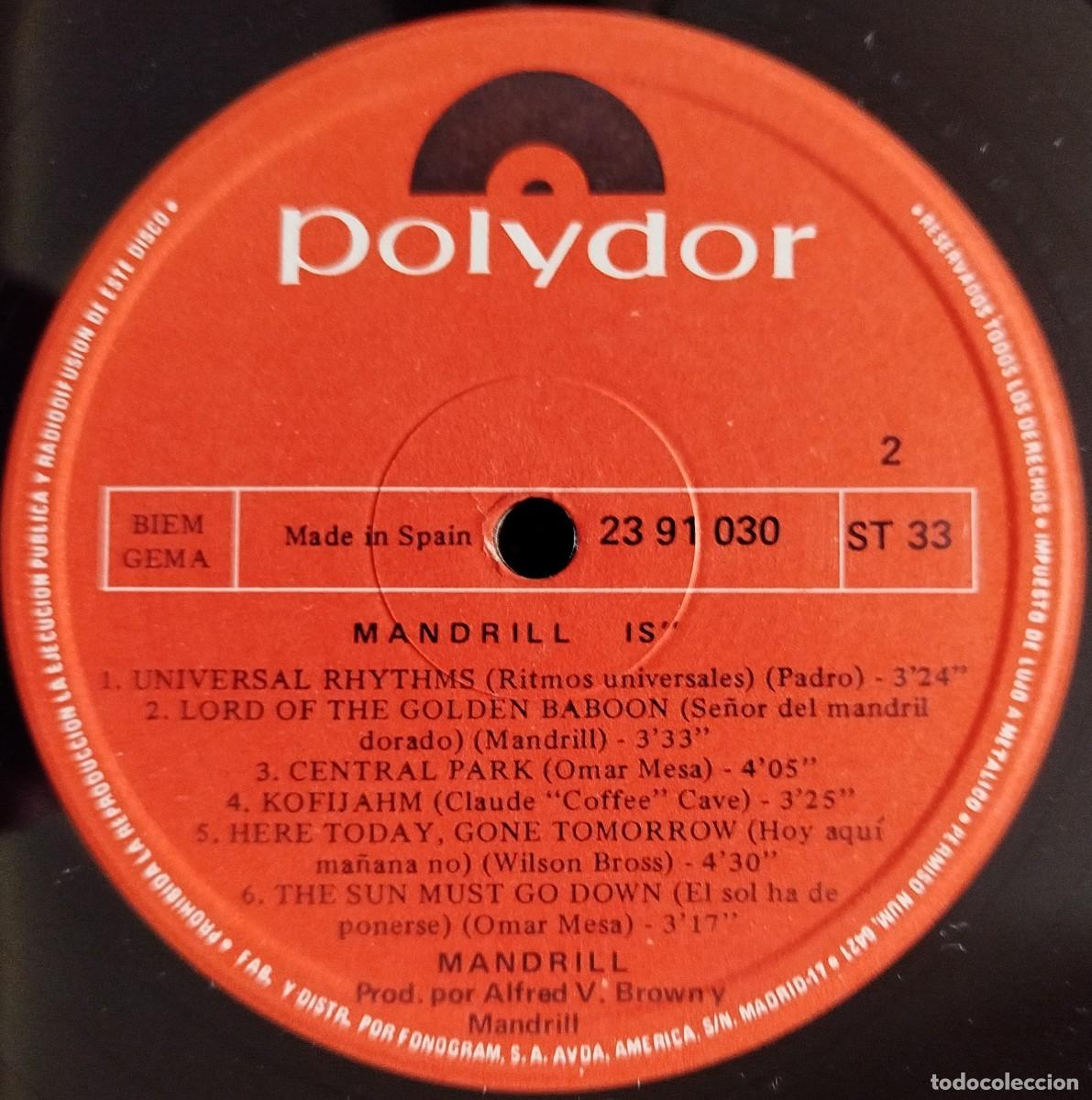 Discos de vinilo: MANDRILL ** Mandrill Is ** VINILO LP ORIGINAL 1972 - Foto 4