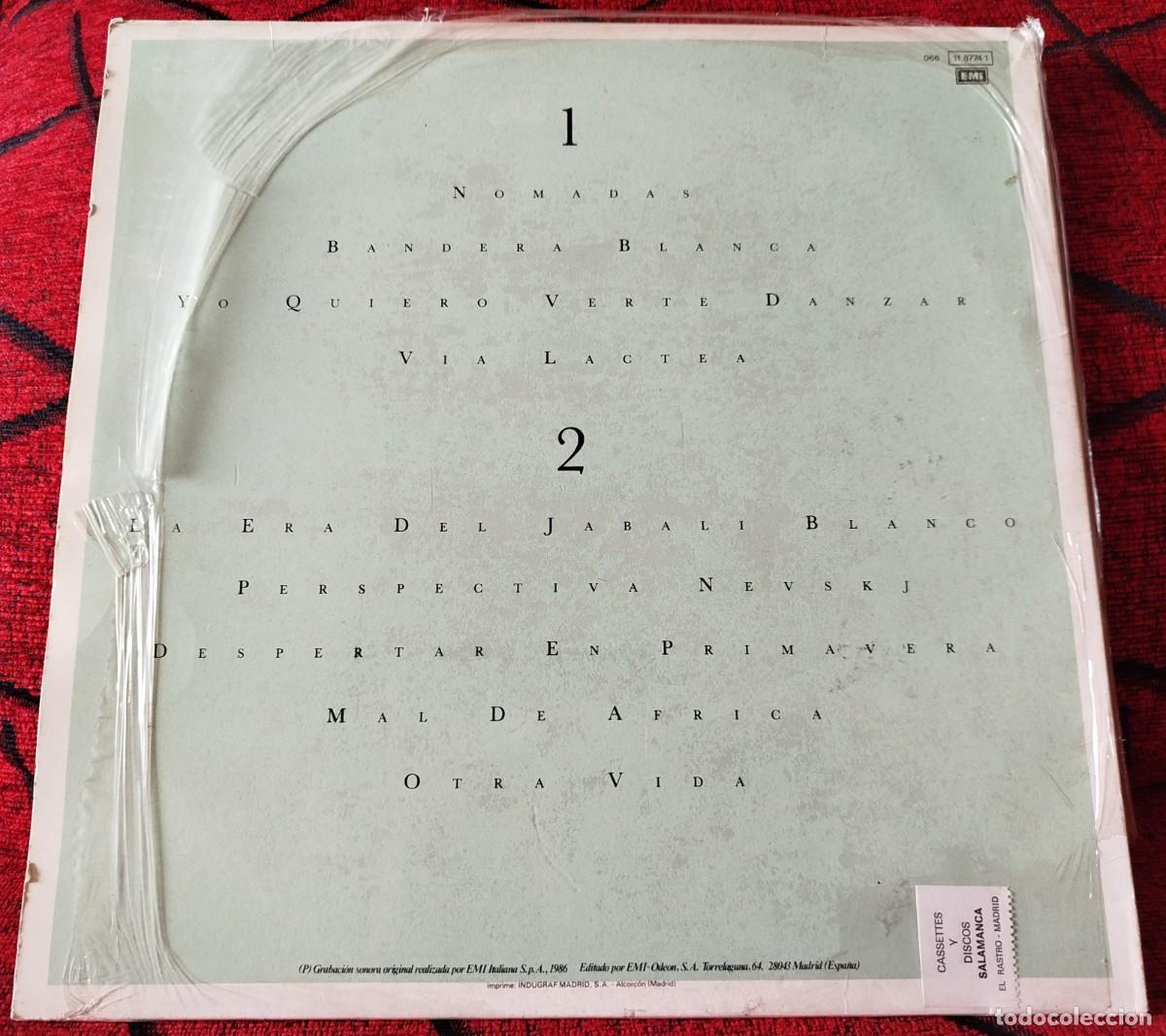 Discos de vinilo: FRANCO BATTIATO ** Nomadas ** VINILO LP ORIGINAL 1987 - Foto 2