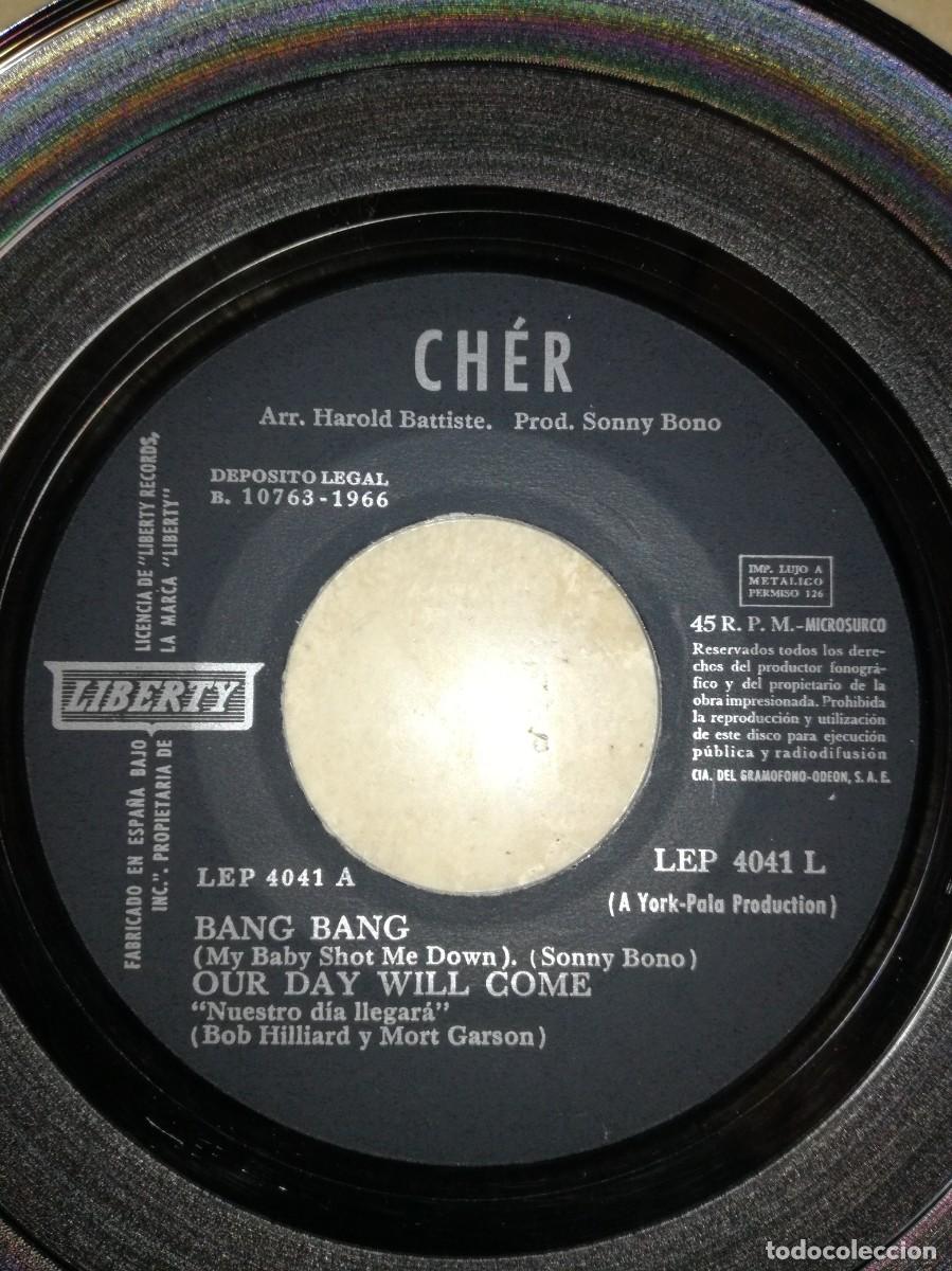 Discos de vinilo: CH&Eacute;R-BANG BANG + 3-ORIGINAL ESPA&Ntilde;OL 1966 - Foto 3