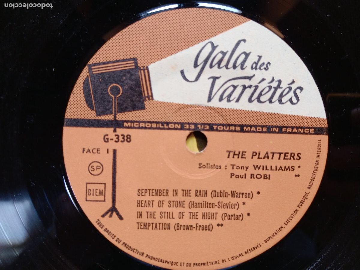 Discos de vinilo: Les Platters - september in the rain + 7 - Foto 3