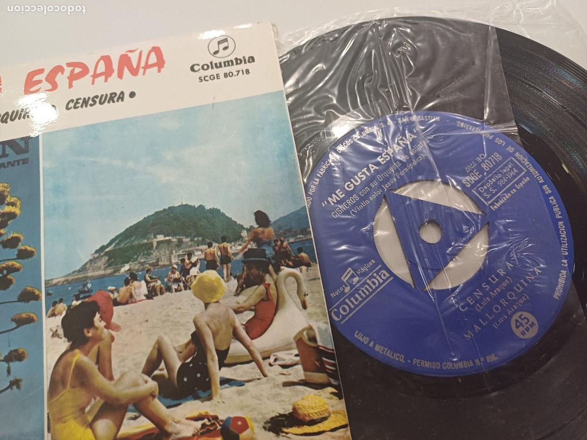 Discos de vinilo: ME GUSTA ESPA&Ntilde;A/CISNEROS Y SU ORQUESTA/SINGLE. - Foto 2