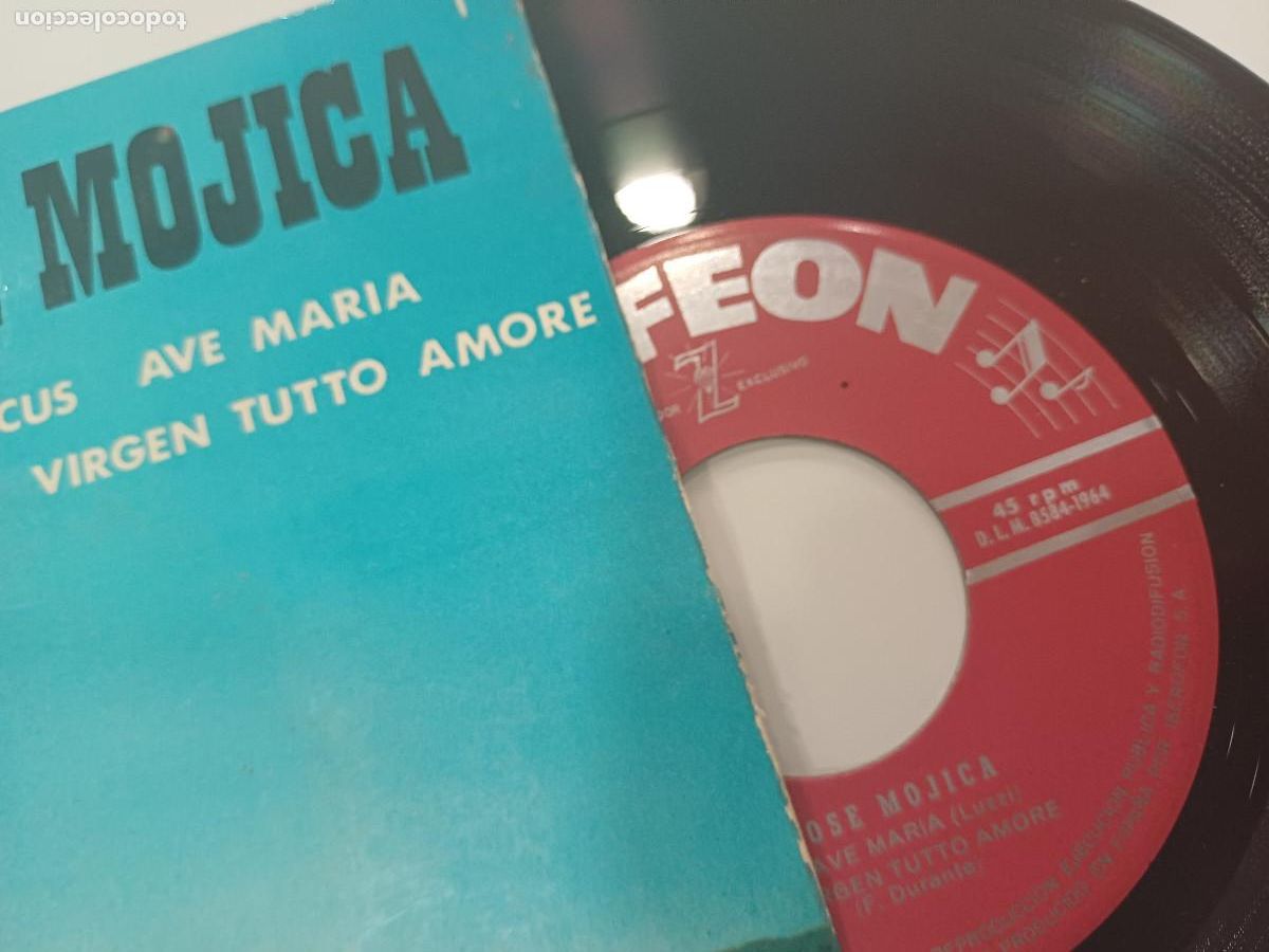 Discos de vinilo: JOSE MOJICA/AVE MARIA/SINGLE. - Foto 2