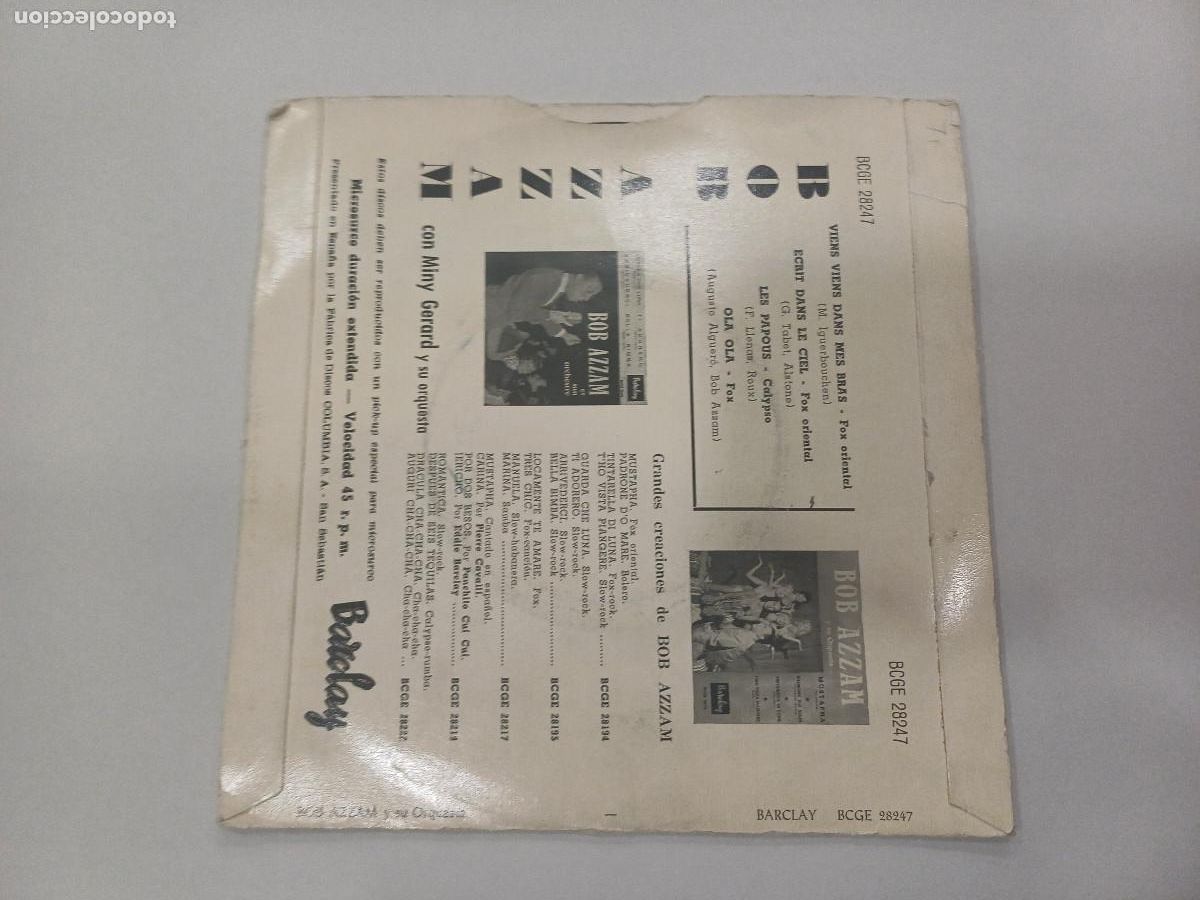 Discos de vinilo: BOB AZZAM Y SU ORQUESTA/VIENS/SINGLE. - Foto 3