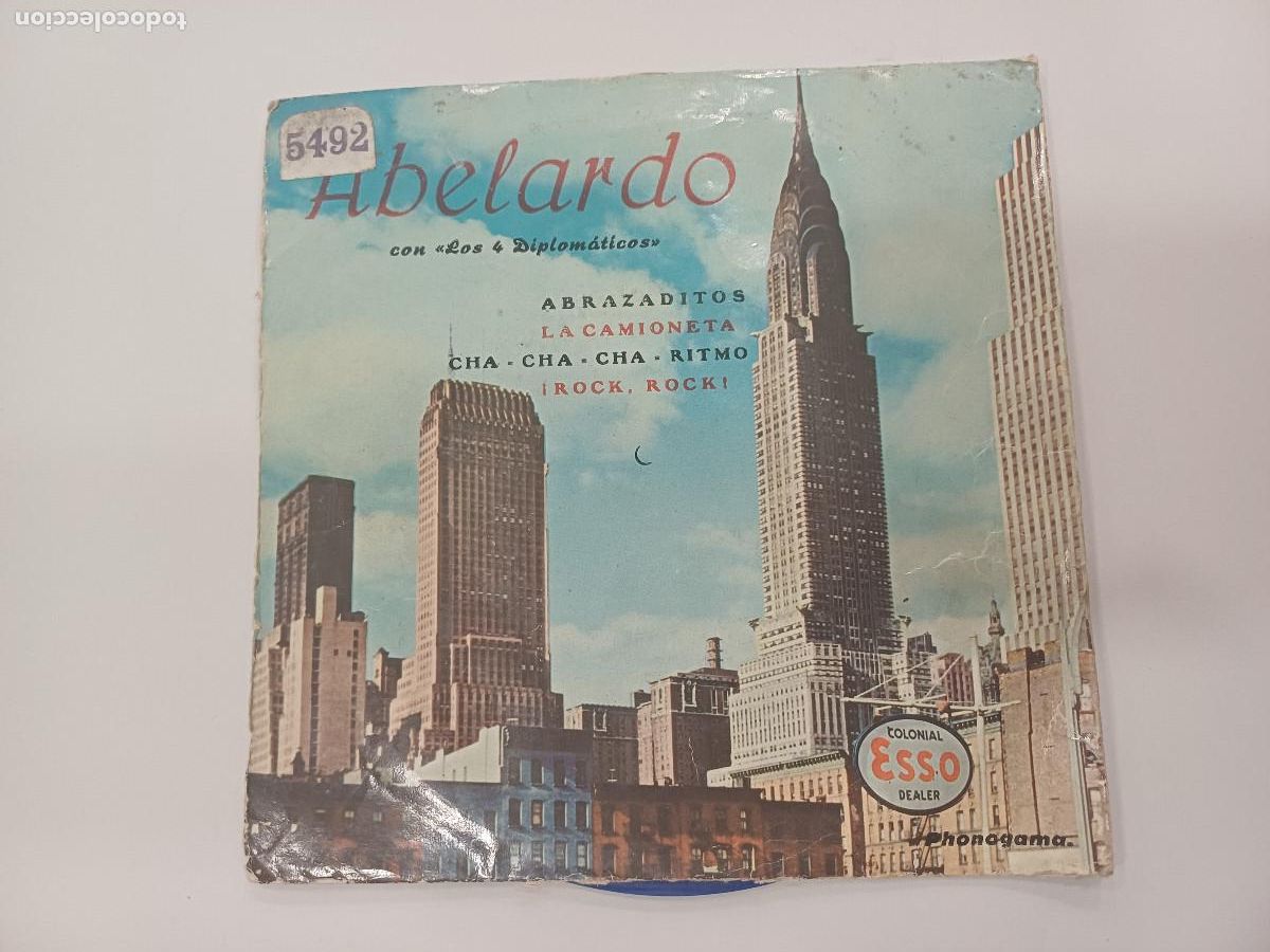 Discos de vinilo: ABELARDO CON LOS 4 DIPLOMATICOS/ABRAZADITOS/SINGLE AZUL. - Foto 2